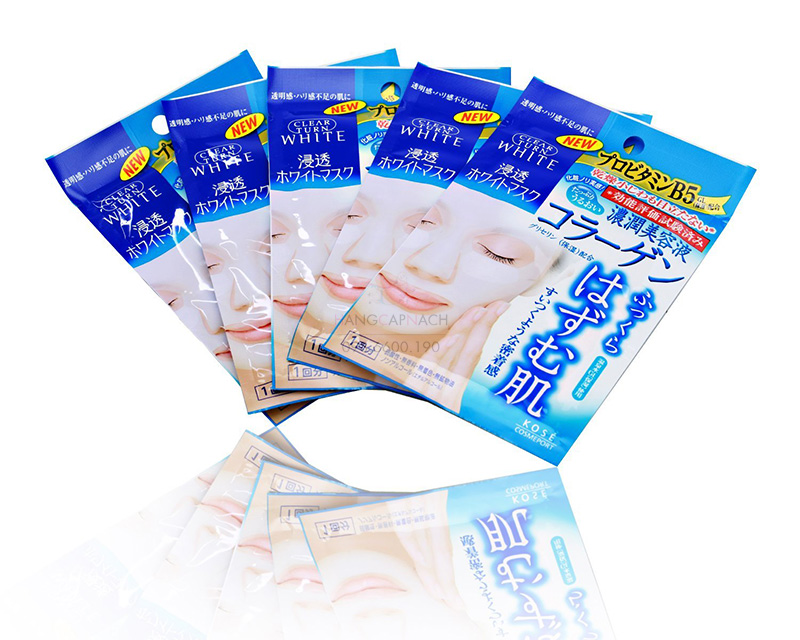 Mặt nạ Kose Clear Turn White Mask (Collagen)